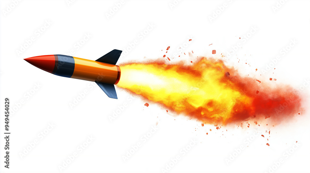 png, A missile rocket with fire trail isolated on white background png, A missile rocket with fire trail isolated on white background