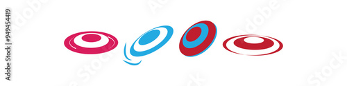 frisbee logo icon set