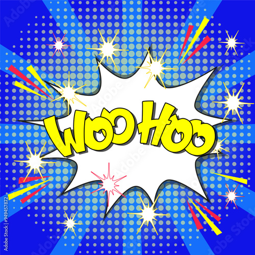 Fotografie Comic lettering woo hoo