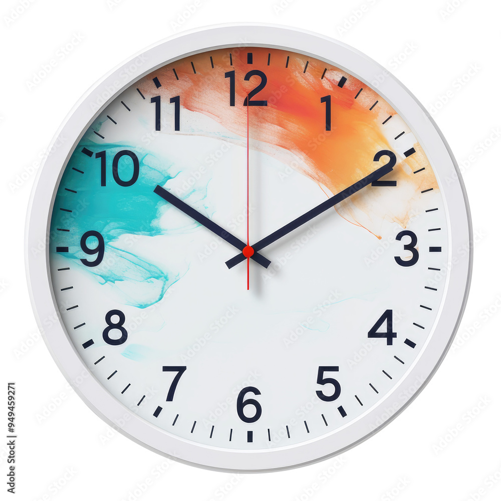 wall clock isolated on transparent white background, clipping path wall clock isolated on transparent white background, clipping path