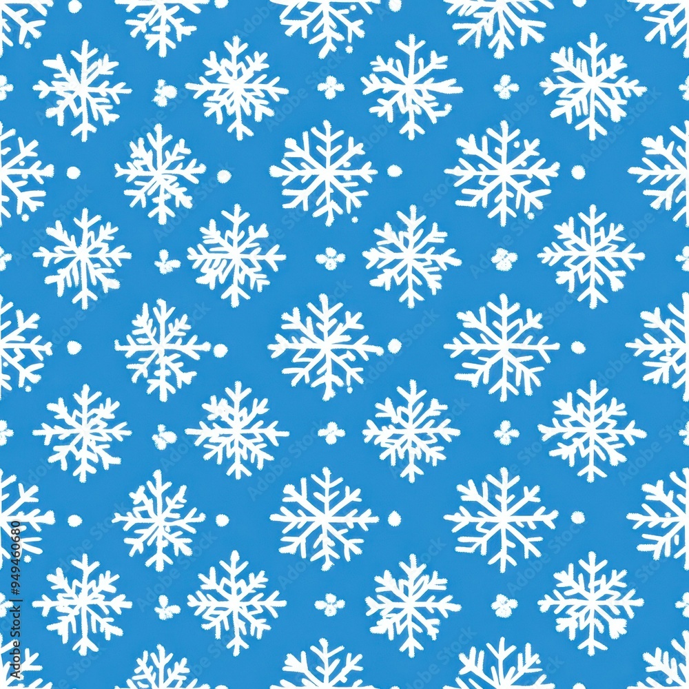 White snowflakes on a blue background create a festive winter pattern, perfect for holiday greetings, wrapping paper, and seasonal decorations, It adds a snowy touch to any project, White snowflakes on a blue background create a festive winter pattern, perfect for holiday greetings, wrapping paper, and seasonal decorations, It adds a snowy touch to any project,