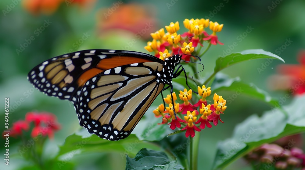 Butterfly on flowers Butterfly on flowers