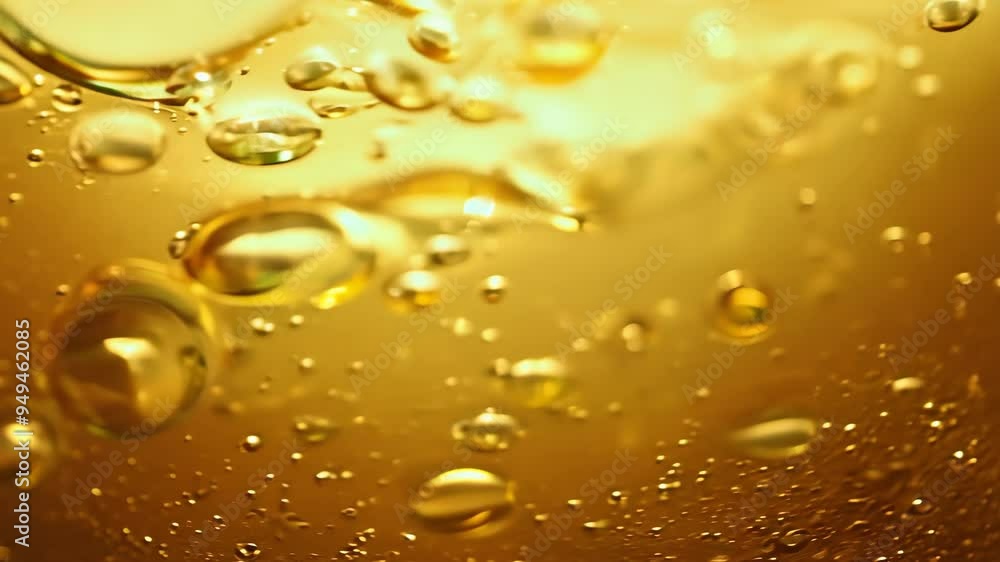 Exploring golden bubbles rising in a liquid with captivating light reflections Exploring golden bubbles rising in a liquid with captivating light reflections