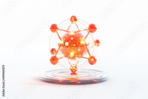 A neutron moderation curve, showing the behavior of thermal neutrons in a nuclear reactor, is presented as a clear, scientific graph isolated on a white background photo