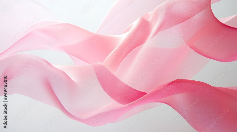 Soft pink fabric flowing gracefully, creating a delicate and airy visual effect. Soft pink fabric flowing gracefully, creating a delicate and airy visual effect.