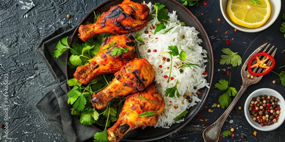 Spiced Chicken with Fragrant Rice and Chicken Legs Spiced Chicken with Fragrant Rice and Chicken Legs
