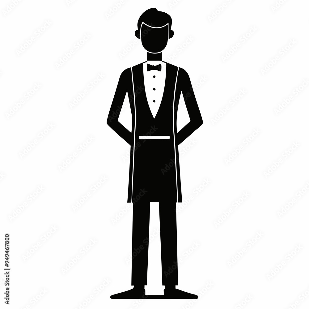 Waiter Black silhouette Waiter Black silhouette