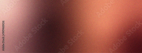 Light shining on red steel with Dark grainy gradient background purple orange brown noise texture. Orange copper grainy gradient background. Dark brown orange purple black noisy texture
