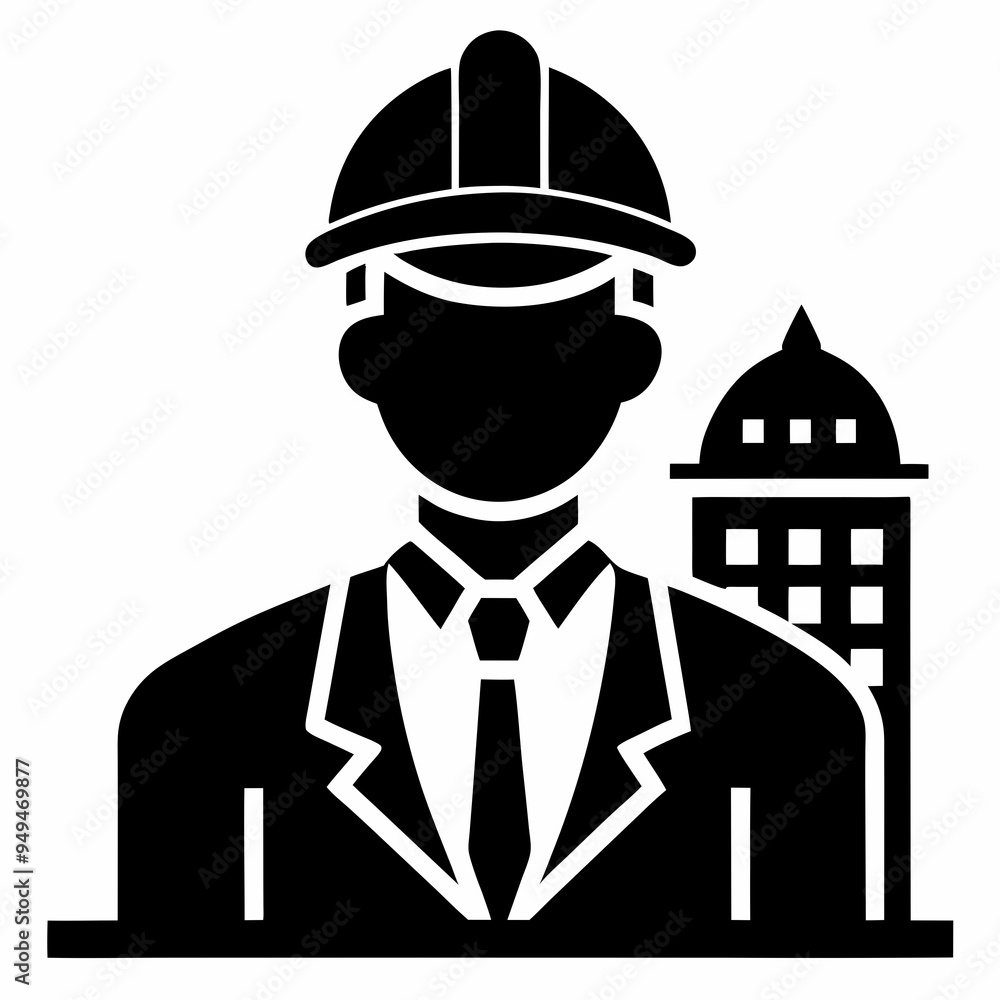 Architect Black silhouette Architect Black silhouette
