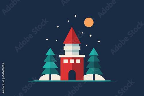  Holiday greeting card design vector art illustration photo