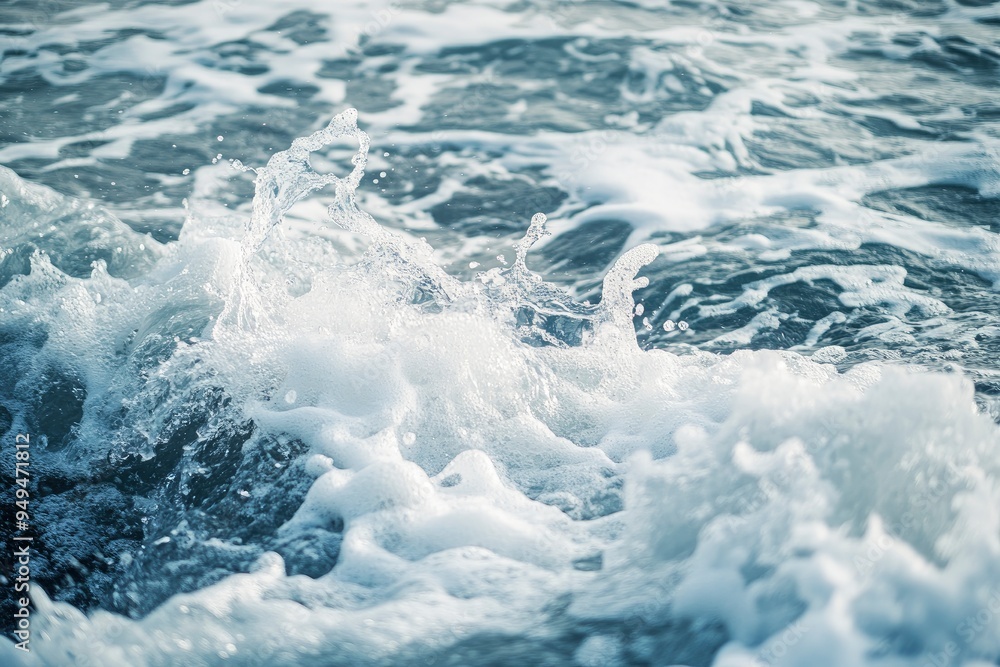 Ocean water background with foam. Ocean water splash. Not a calm , ai Ocean water background with foam. Ocean water splash. Not a calm , ai