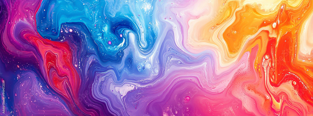 Colorful liquid background with swirling patterns and vibrant colors. Abstract fluid art painting with vivid hues of pink Colorful liquid background with swirling patterns and vibrant colors. Abstract fluid art painting with vivid hues of pink