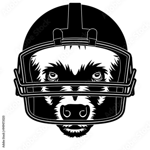Hyena In Football Helmet