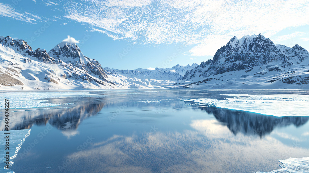 Majestic, alpine glacier, pristine white ice, serene, high quality, photorealistic, rugged mountain landscape, breathtaking::1.3 crevasses, reflective ice, jagged peaks, clear blue skies Majestic, alpine glacier, pristine white ice, serene, high quality, photorealistic, rugged mountain landscape, breathtaking::1.3 crevasses, reflective ice, jagged peaks, clear blue skies