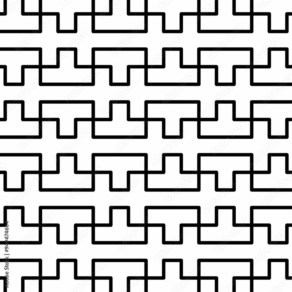 Seamless abstract geometric pattern consisting of interconnected lines forming winding paths. Suitable for various creative projects or graphic design elements. Seamless abstract geometric pattern consisting of interconnected lines forming winding paths. Suitable for various creative projects or graphic design elements.