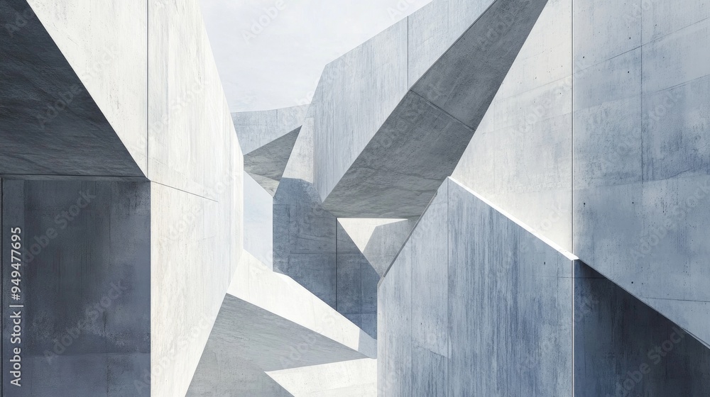 Fototapeta premium Geometric architectural backdrop