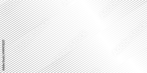 Abstract thin black and white gradient silver tech stripe diagonal line vector carve wave minimal texture. vector illustration monochrome stripe pattern technology web graphic design.