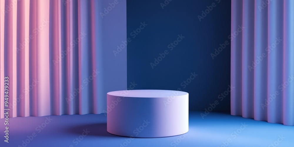 Abstract realistic 3D cylindrical pedestal Abstract realistic 3D cylindrical pedestal