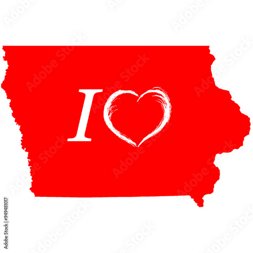 Iowa I Love Pattern photo