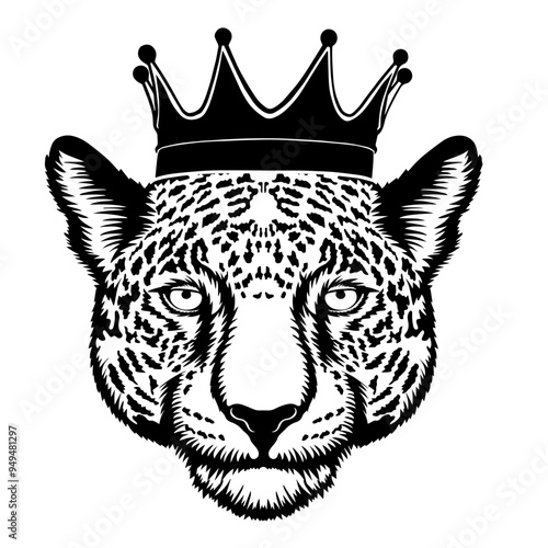 Jaguar Wearing A Crown