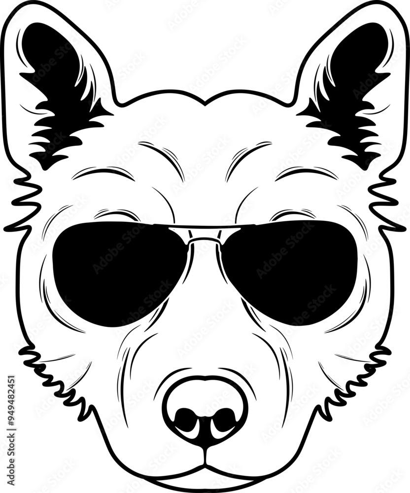 Obraz premium Jindo In Sunglasses