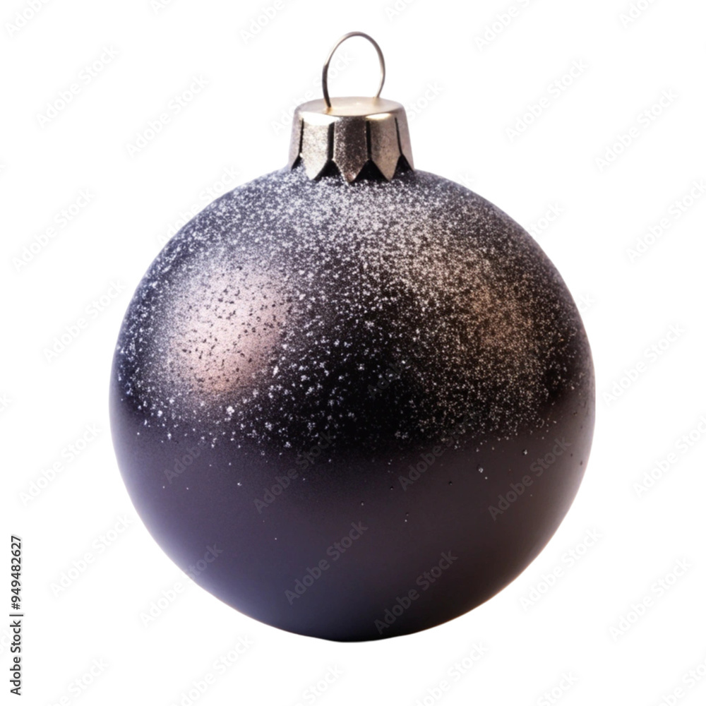 Black Christmas ball isolated on transparent background Black Christmas ball isolated on transparent background
