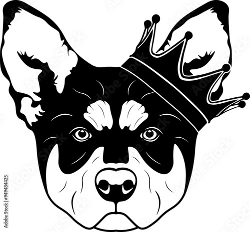 Lancashire Heeler Wearing A Crown