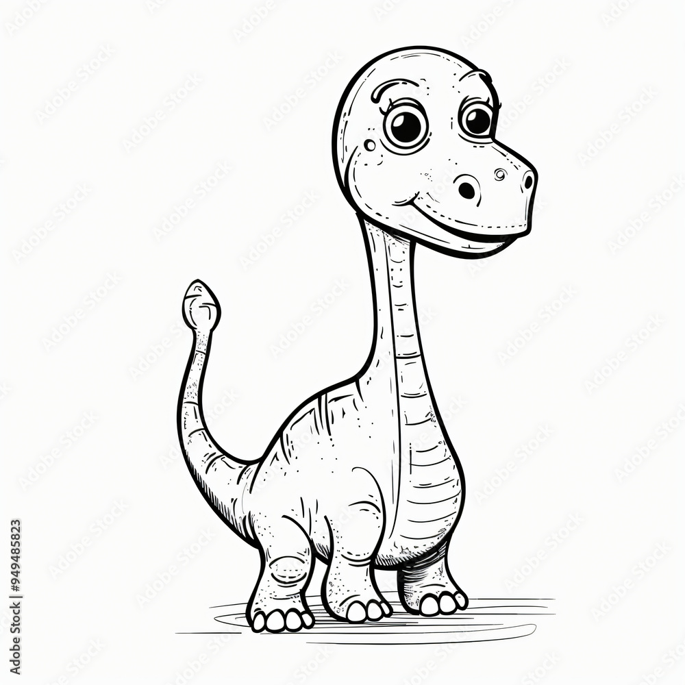Dinosaurs children coloring book page isolated Dinosaurs children coloring book page isolated