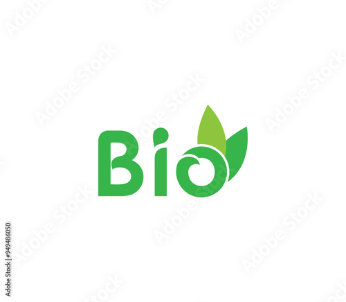 Bio logo design. biotech, Green leaf illustration symbol. Natural organic vector icon. eco friendly logo, Ecologic food stamps. Organic natural food labels.