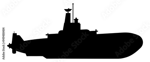 submarine silhouettes vector