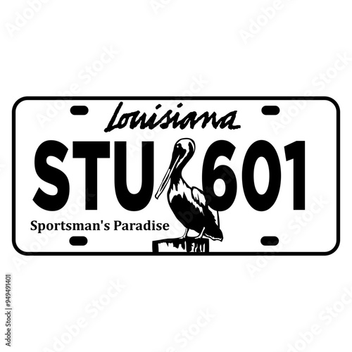 Louisiana Licence Plate