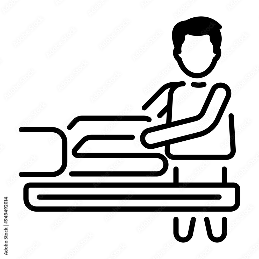 An outline style icon of physical therapy An outline style icon of physical therapy