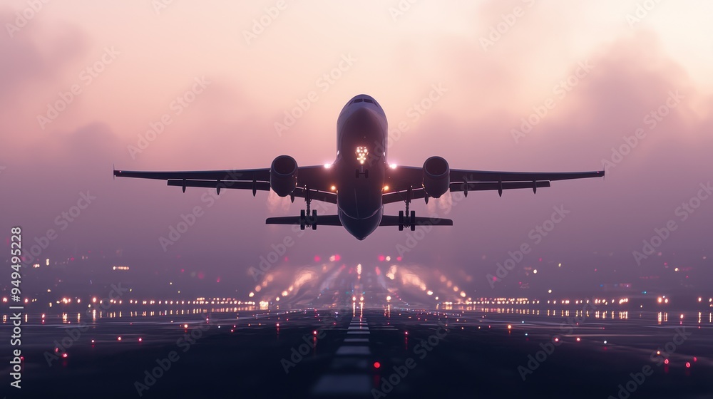 Seamless Integration of Aviation Logistics: Plane Taking Off at Dawn with Air Traffic Control Patterns in Ultra High Detail 32K Resolution, Generate AI Seamless Integration of Aviation Logistics: Plane Taking Off at Dawn with Air Traffic Control Patterns in Ultra High Detail 32K Resolution, Generate AI