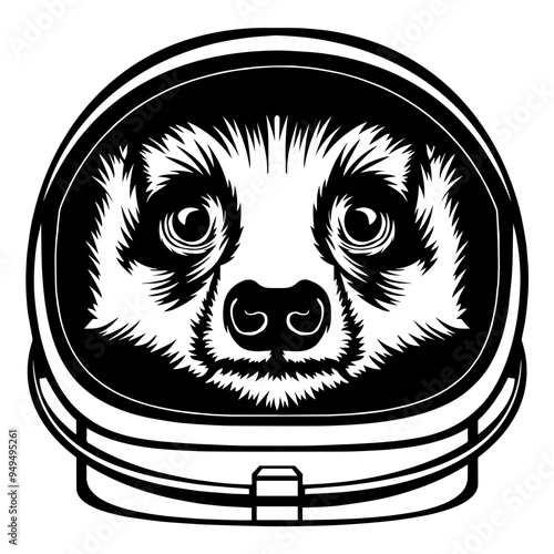 Meerkat In Astronaut Helmet