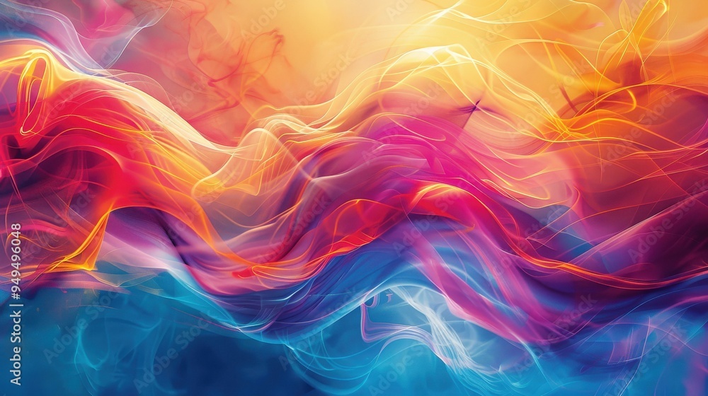 Abstract Colorful Swirling Smoke Background Abstract Colorful Swirling Smoke Background