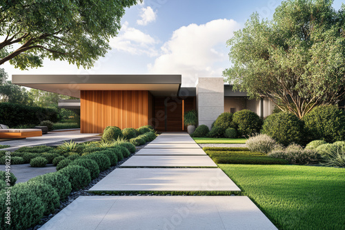 Modern Home Walkway.