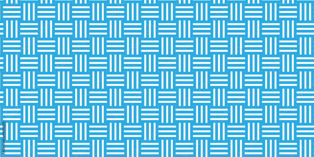 Minimal diamond vector overlapping Pattern geometric square wave line. blue and white seamless tile stripe pattern geometric create retro square line pattern white background. Minimal diamond vector overlapping Pattern geometric square wave line. blue and white seamless tile stripe pattern geometric create retro square line pattern white background.