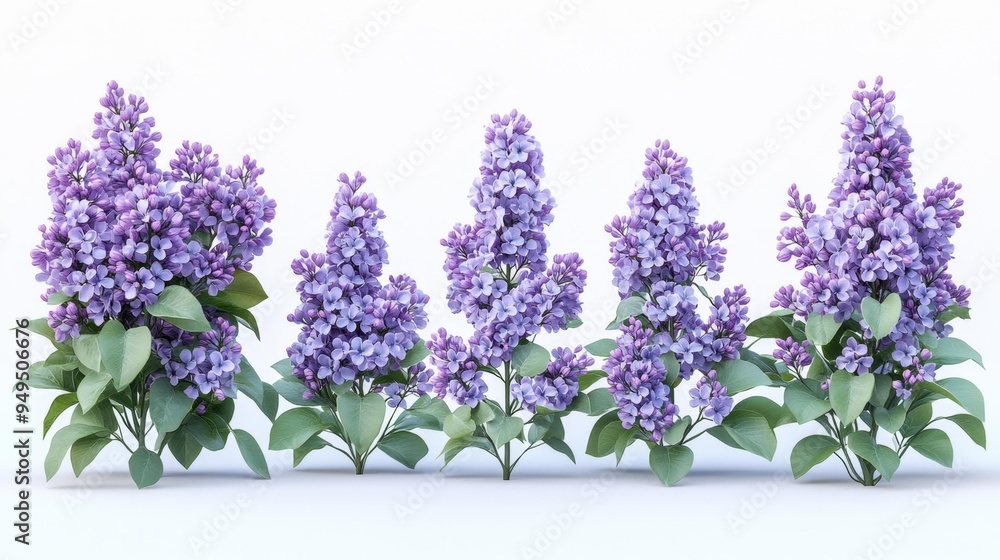 Fototapeta premium Beautiful Lilac Blossoms Generative AI
