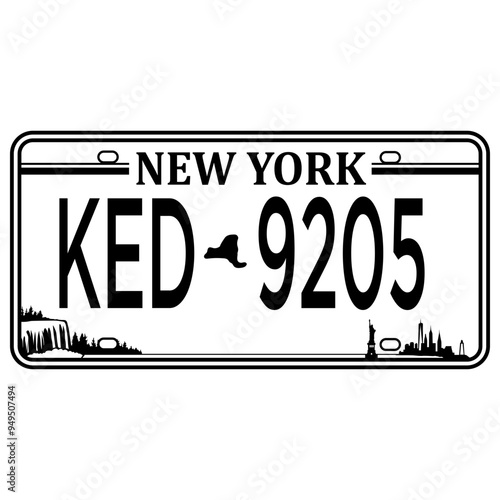 New York Licence Plate