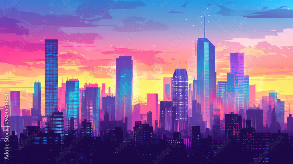 Sunset Cityscape.