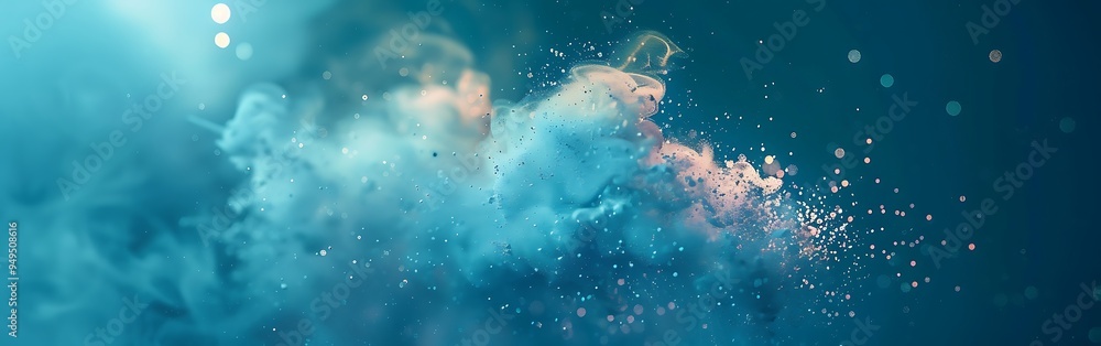 View of Colorful powders explosion. View of Colorful powders explosion.