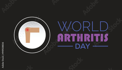 World Arthritis Day is observed every year on October. Medical Healthcare Awareness concept. background, placard, banner template Vector illustration design.
