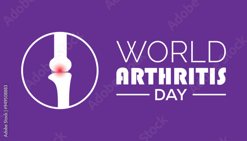 World Arthritis Day is observed every year on October. Medical Healthcare Awareness concept. background, placard, banner template Vector illustration design.