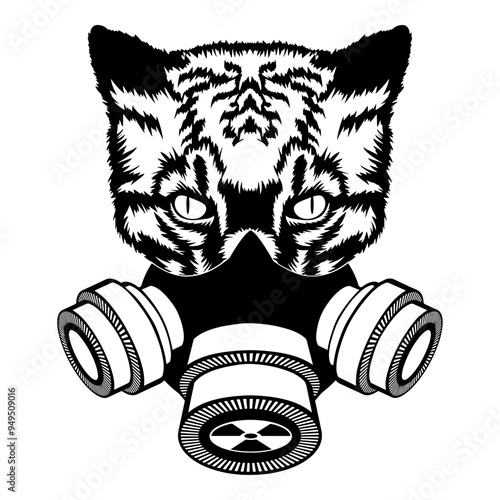 Ocelot In Gas Mask