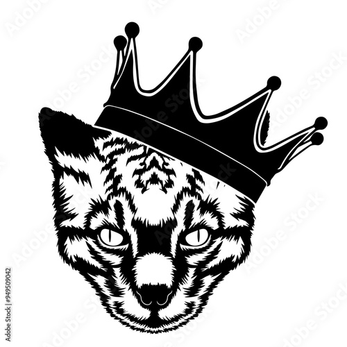 Ocelot Wearing A Crown photo