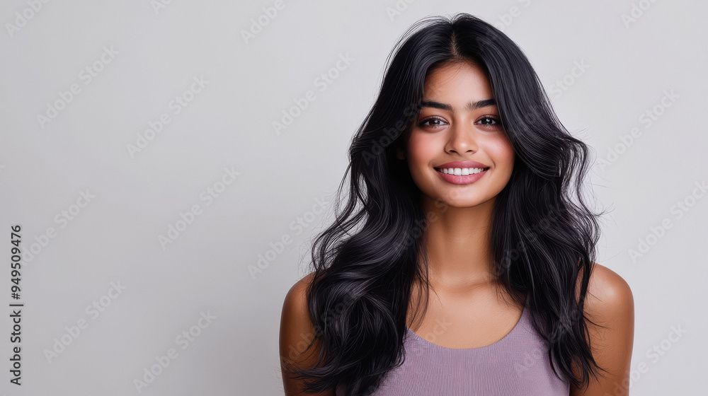 beautiful indian woman with black and shiny hair beautiful indian woman with black and shiny hair
