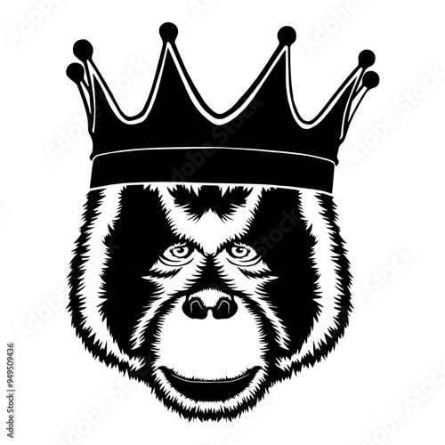 Orangutan Wearing A Crown