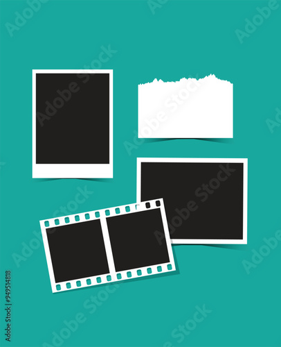 collage photo frame with realistic style