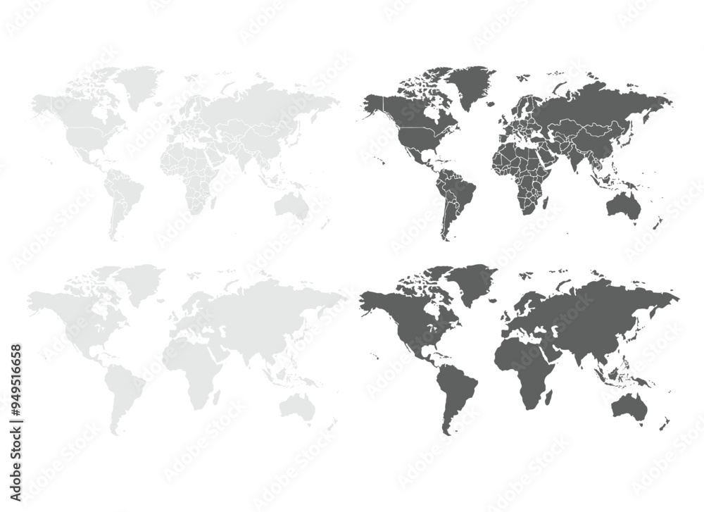 Fototapeta premium World map.United States, China, Russia, Germany, United Kingdom, Japan, France, India, Brazil, Canada, Italy, South Korea, Australia, Saudi Arabia, Mexico, Turkey, South Africa, Indonesia, Argentina.