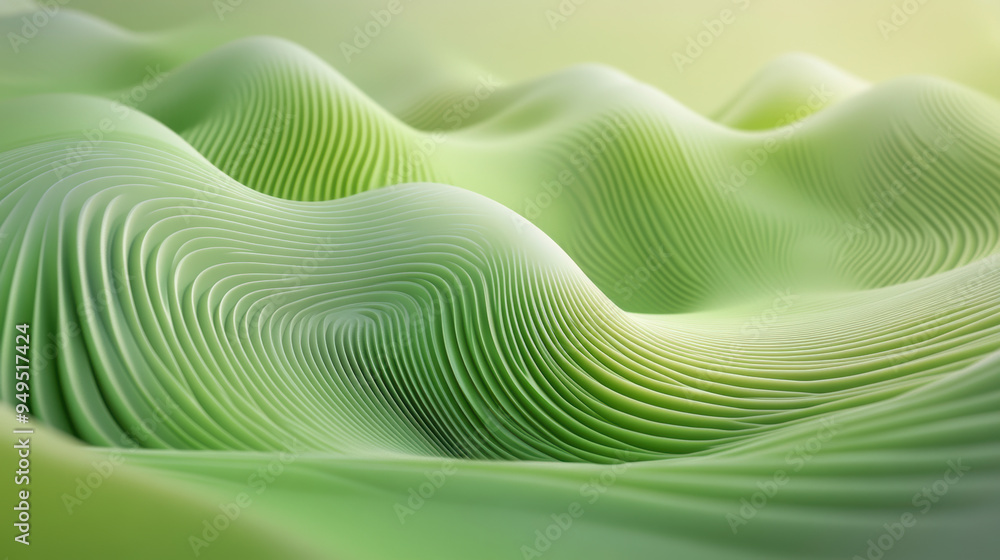 Abstract Green Waves. Abstract Green Waves.